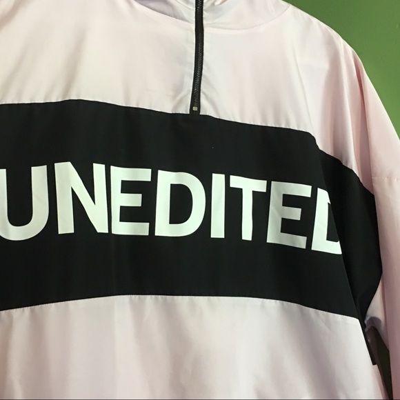 Forever 21 “Unedited” Pink Activewear Windbreaker - Picture 3 of 3